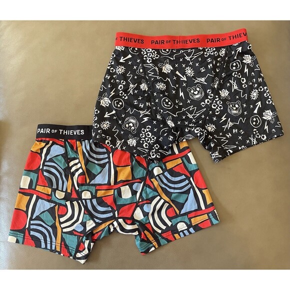 Pair Of Thieves Mens Boxer Brief Set Of Two Prints Sz Sm N W\O Tags - Picture 4 of 7